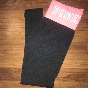Grey PINK yoga leggings